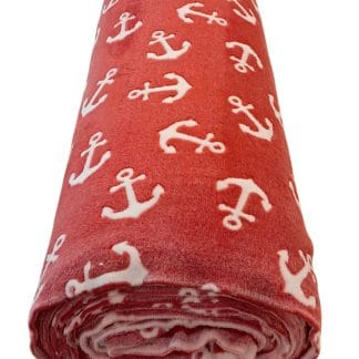 Q91-4015-615P Cuddle Fleece, Ankkurit punainen