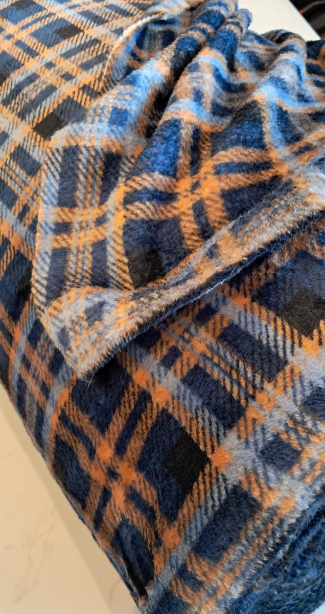 Q91-7002P Cuddle Fleece, Skottiruutu Sininen - Image 2
