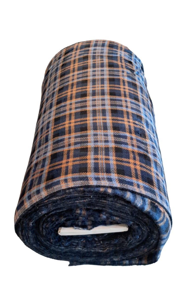 Q91-7002P Cuddle Fleece, Skottiruutu Sininen